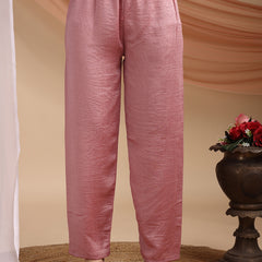 Vichitra Silk Embroidered Kurta Pant with Dupatta Set