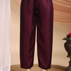 Vichitra Silk Embroidered Kurta Pant with Dupatta Set