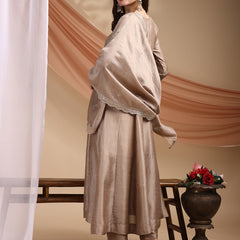 Vichitra Silk Embroidered Kurta Pant with Dupatta Set