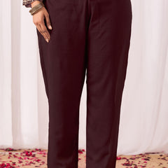 Vichitra Silk Embroidered Kurta Pant with Dupatta Set