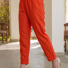 Women's Silk With Cotton Lining Embroidered A-Line Kurta with Pant & Chanderi Cotton Dupatta Set