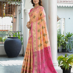 Woven Design Zari Organza Patola Saree With Blouse Piece