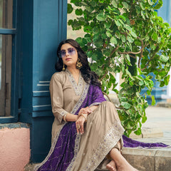 Women's Silk Kurta Pant Set with Silk Dupatta