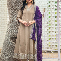 Women's Silk Kurta Pant Set with Silk Dupatta