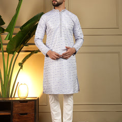 Men’s Heavy Jacquard Kurta with Semi Cotton Chudidar