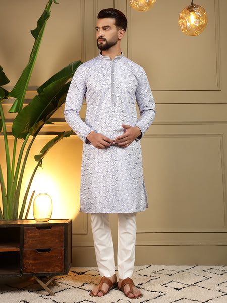 Men’s Heavy Jacquard Kurta with Semi Cotton Chudidar