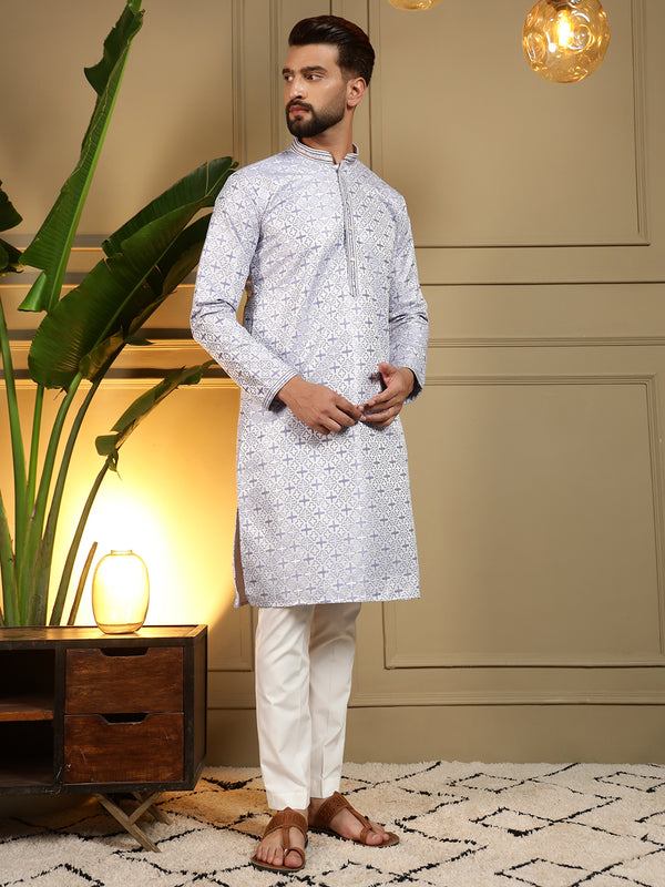 Men’s Heavy Jacquard Kurta with Semi Cotton Chudidar