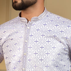 Men’s Heavy Jacquard Kurta with Semi Cotton Chudidar