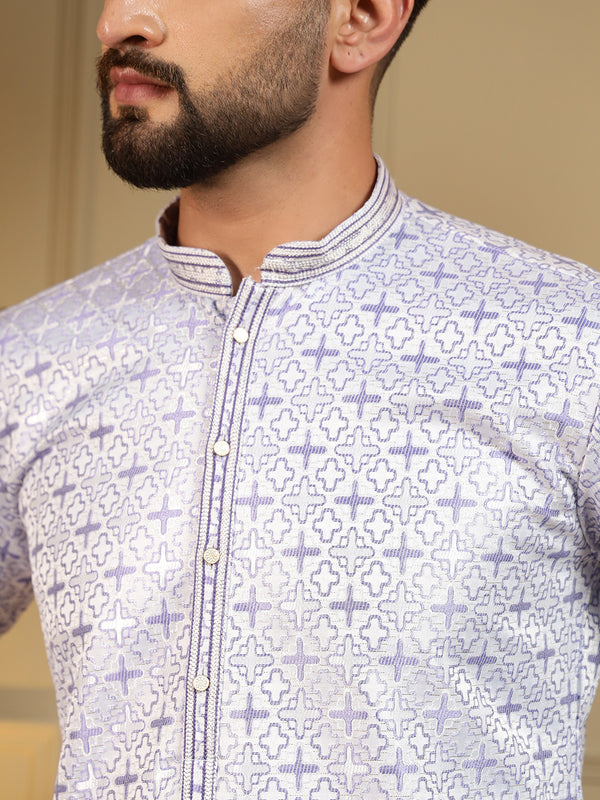 Men’s Heavy Jacquard Kurta with Semi Cotton Chudidar