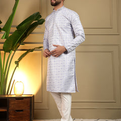 Men’s Heavy Jacquard Kurta with Semi Cotton Chudidar