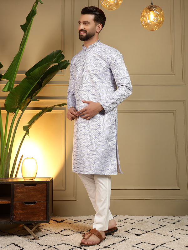 Men’s Heavy Jacquard Kurta with Semi Cotton Chudidar