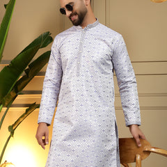 Men’s Heavy Jacquard Kurta with Semi Cotton Chudidar