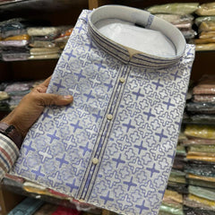 Men’s Heavy Jacquard Kurta with Semi Cotton Chudidar