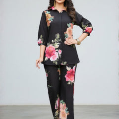 Women A-Line Rayon Co-ord Set with Digital Print