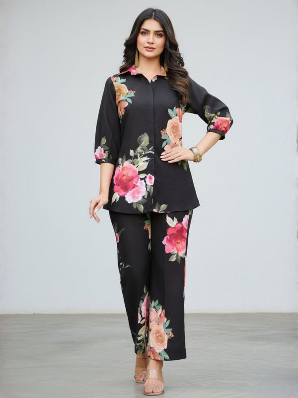 Women A-Line Rayon Co-ord Set with Digital Print