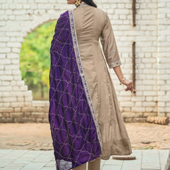 Women's Silk Kurta Pant Set with Silk Dupatta