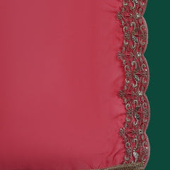 Women’s Chanderi Embroidered Kurta with Stitched Bottom & Organza Dupatta Set