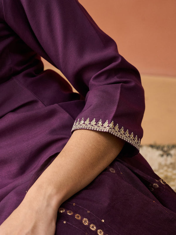 Parampara Kurta Pant Set With Jacquard Dupatta