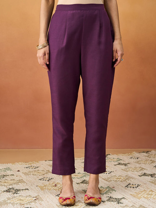 Parampara Kurta Pant Set With Jacquard Dupatta