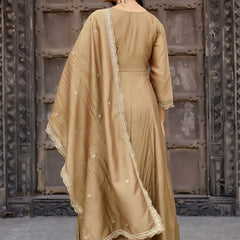 Vichitra Silk Embroidered Kurta Pant with Dupatta Set