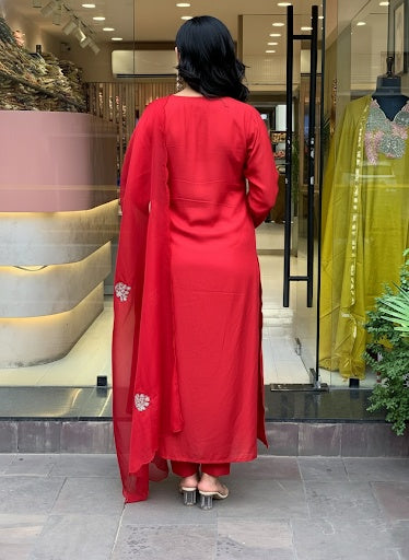 Women's Chanderi Embroidered Dupatta