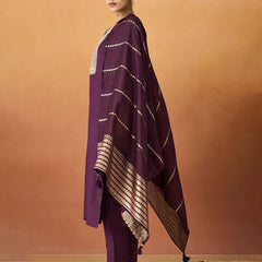 Parampara Kurta Pant Set With Jacquard Dupatta