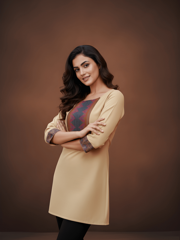 Stylish Women’s Cotton Jacquard Kurti Top