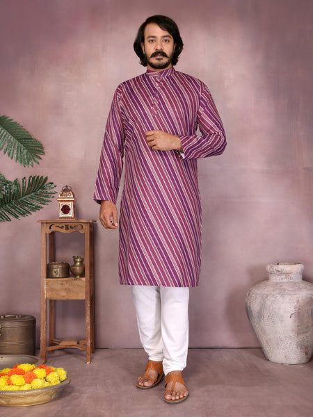 Men’s Heavy Cotton Printed Kurta Pyjama Set