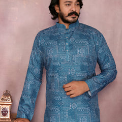 Men’s Cotton Sequence Work Kurta with Semi Cotton Chudidar