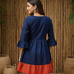 Women’s Delta Silk Plain Tunic Top