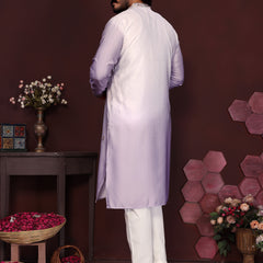 Men’s Premium Cotton Silk Embroidered Kurta with Raymond Cotton Pyjama