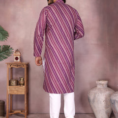 Men’s Heavy Cotton Printed Kurta Pyjama Set