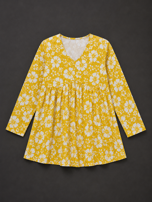 Women’s Cotton Printed Flared Short Kurti