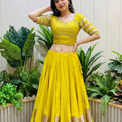 Pure Roman Cotton Gota Lehenga Choli for Navratri