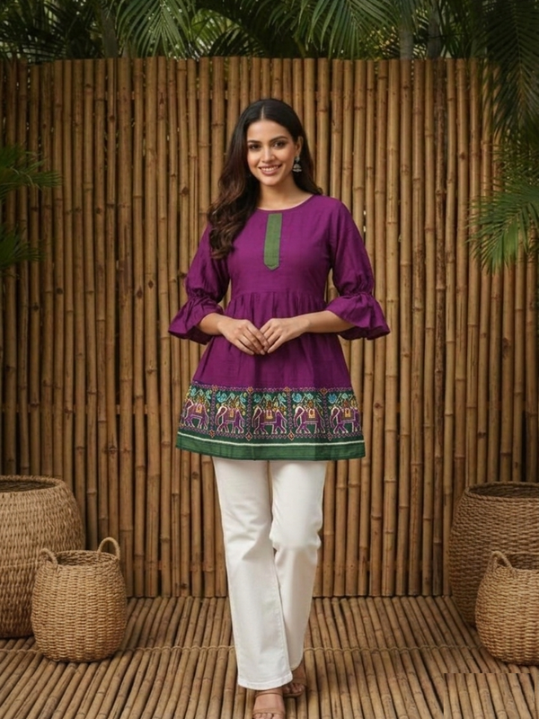 Women’s Delta Silk Plain Tunic Top