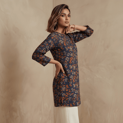 Casual Women’s Cotton Blend Printed Tunic Top