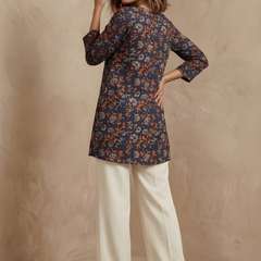 Casual Women’s Cotton Blend Printed Tunic Top