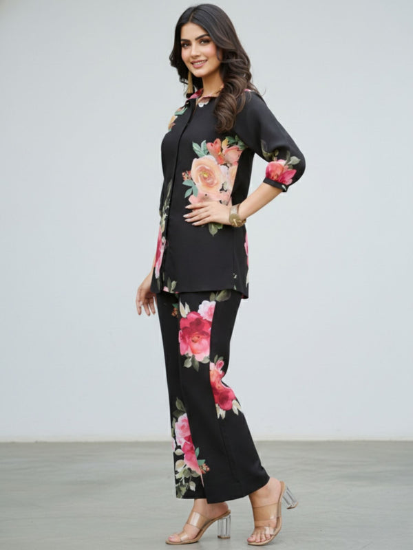 Women A-Line Rayon Co-ord Set with Digital Print
