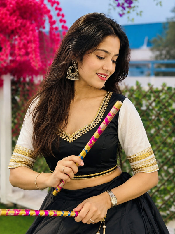 Women's Pure Rayon Sequins Lace Lehenga Choli Set for Navratri