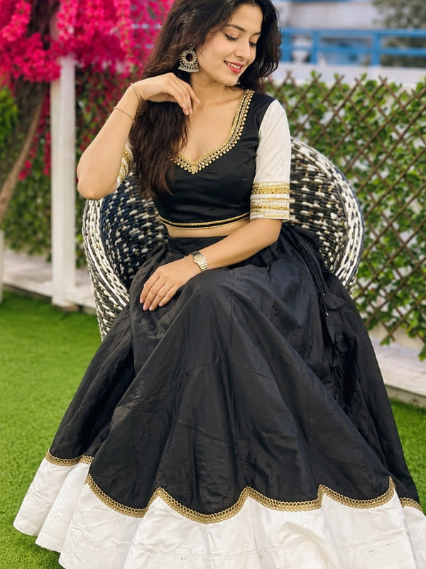 Women's Pure Rayon Sequins Lace Lehenga Choli Set for Navratri