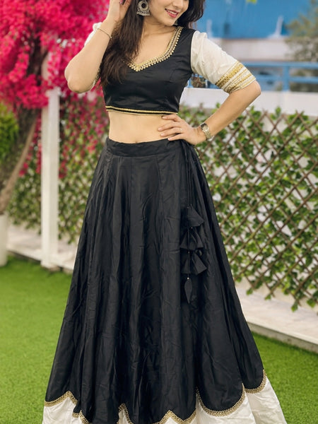 Women's Pure Rayon Sequins Lace Lehenga Choli Set for Navratri