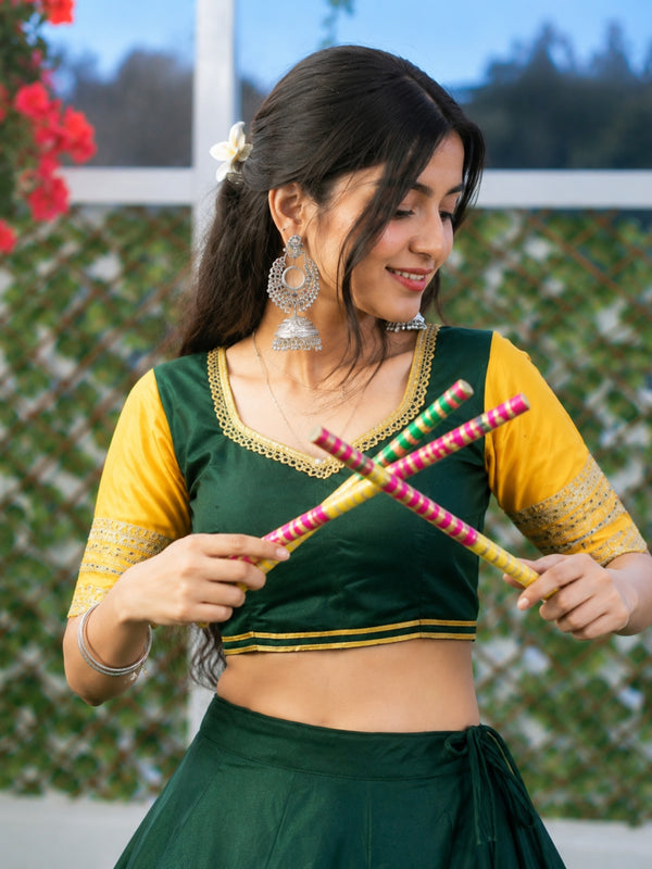 Women's Pure Rayon Sequins Lace Lehenga Choli Set for Navratri