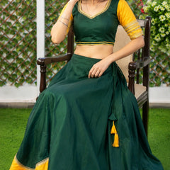 Women's Pure Rayon Sequins Lace Lehenga Choli Set for Navratri