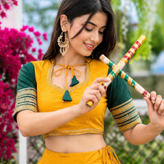 Women's Pure Rayon Sequins Lace Lehenga Choli Set for Navratri