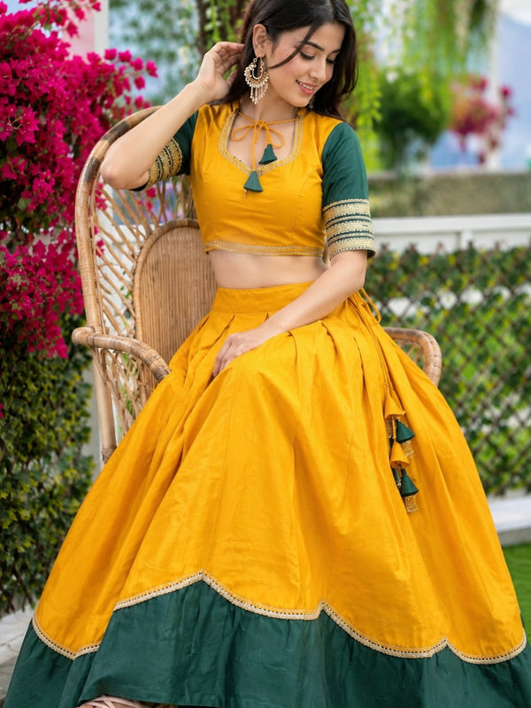 Women's Pure Rayon Sequins Lace Lehenga Choli Set for Navratri