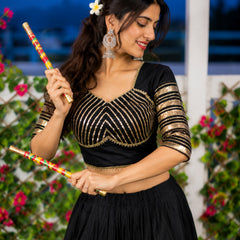 Pure Roman Cotton Gota Lehenga Choli for Navratri