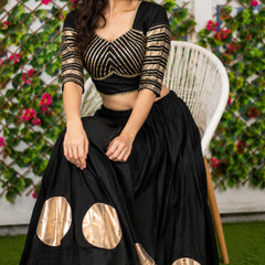 Pure Roman Cotton Gota Lehenga Choli for Navratri