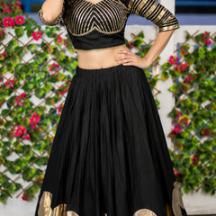 Pure Roman Cotton Gota Lehenga Choli for Navratri