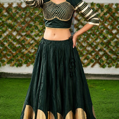 Pure Roman Cotton Gota Lehenga Choli for Navratri