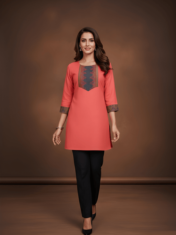 Stylish Women’s Cotton Jacquard Kurti Top